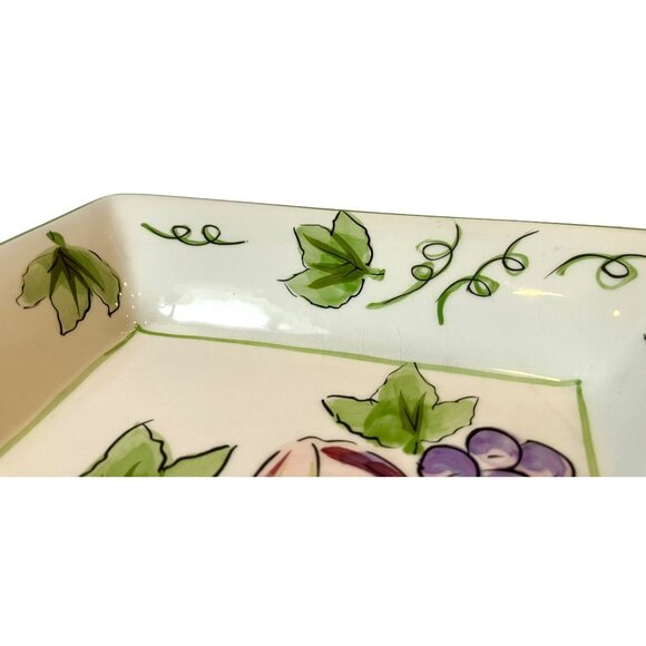 I. Godinger & Co. Rectangular Wine Grapes Cheese Serving Tray Platter Dish - Picture 15 of 15